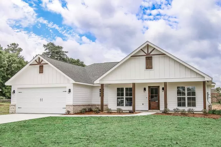 Modern Farmhouse house plans 50-449 - front exterior, 1,459 sq ft, 3 bed, 2 bath house plans | Monster House Plans
