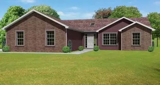 Traditional house plans 51-104 - front exterior, 1,586 sq ft, 3 bed, 2 bath house plans | Monster House Plans