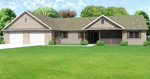 Traditional house plans 51-107 - front exterior, 2,322 sq ft, 3 bed, 2 bath house plans | Monster House Plans