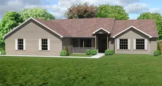 Traditional house plans 51-123 - front exterior, 2,122 sq ft, 3 bed, 2 bath house plans | Monster House Plans