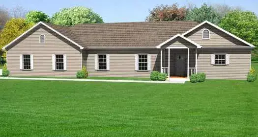 Traditional house plans 51-126 - front exterior, 1,880 sq ft, 3 bed, 2 bath house plans | Monster House Plans