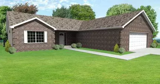 Traditional house plans 51-131 - front exterior, 1,824 sq ft, 3 bed, 2 bath house plans | Monster House Plans