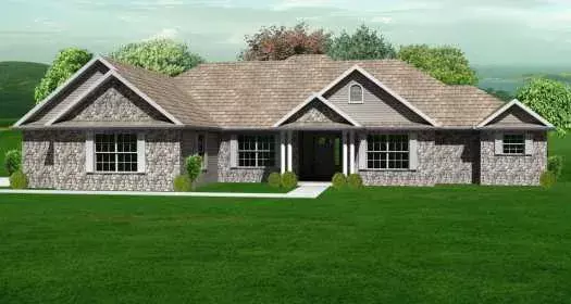 Traditional house plans 51-135 - front exterior, 2,360 sq ft, 3 bed, 3 bath house plans | Monster House Plans
