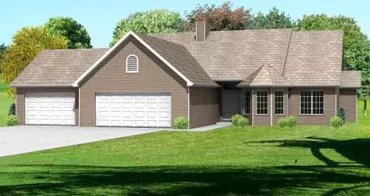 Traditional house plans 51-162 - front exterior, 2,070 sq ft, 3 bed, 2 bath house plans | Monster House Plans
