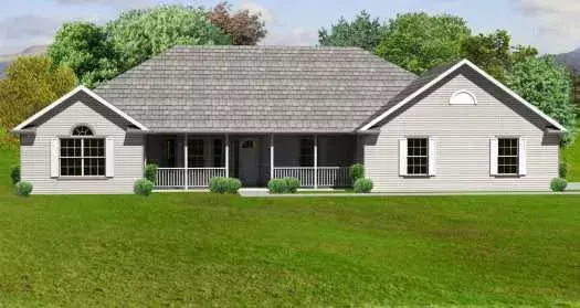 Traditional house plans 51-163 - front exterior, 2,158 sq ft, 3 bed, 2 bath house plans | Monster House Plans