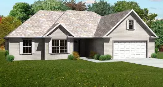 Traditional house plans 51-182 - front exterior, 1,574 sq ft, 4 bed, 2 bath house plans | Monster House Plans