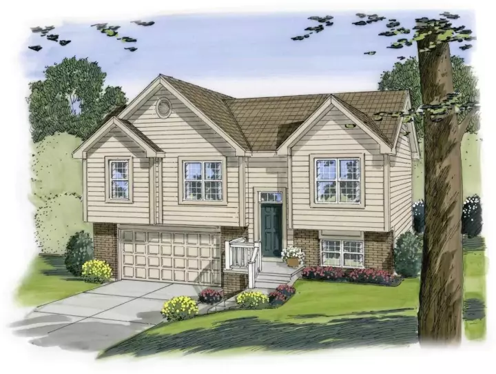 Traditional house plans 52-107 - front exterior, 1,096 sq ft, 3 bed, 2 bath house plans | Monster House Plans