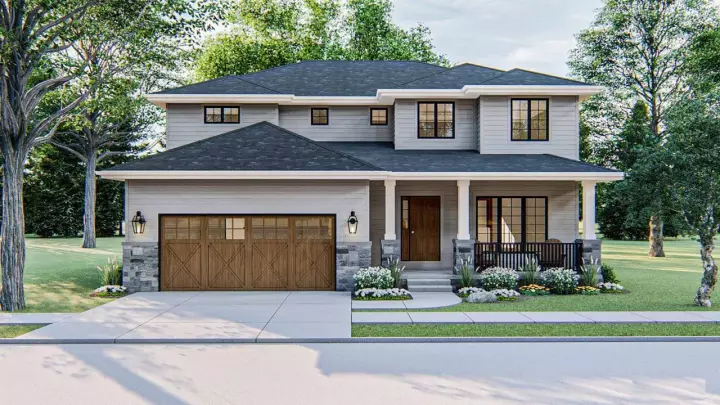 Traditional house plans 52-114 - front exterior, 2,554 sq ft, 4 bed, 3 bath house plans | Monster House Plans