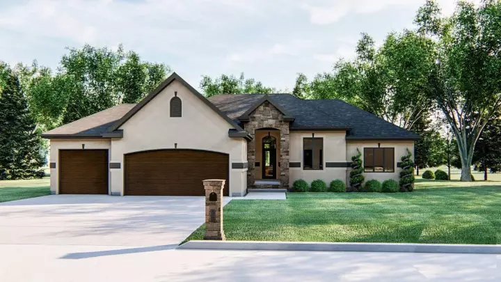 Traditional house plans 52-142 - front exterior, 1,780 sq ft, 3 bed, 2 bath house plans | Monster House Plans