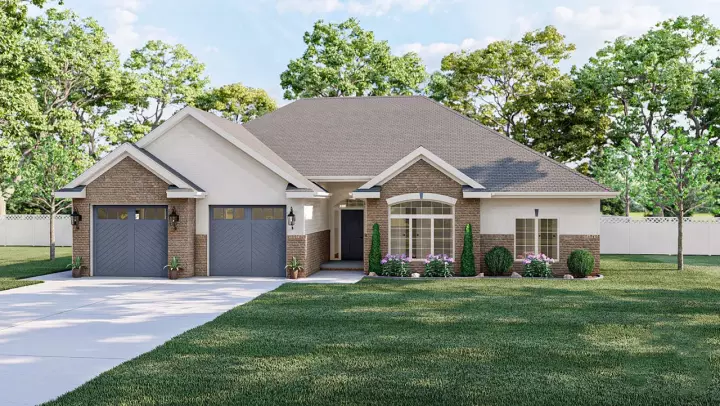 Traditional house plans 52-145 - front exterior, 1,899 sq ft, 3 bed, 2 bath house plans | Monster House Plans