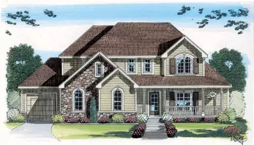 Traditional house plans 52-158 - front exterior, 2,150 sq ft, 3 bed, 2 bath house plans | Monster House Plans