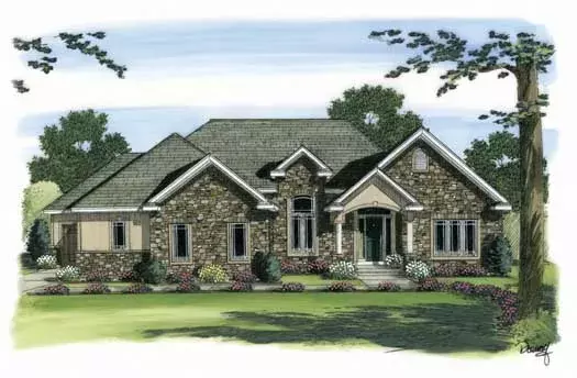 Traditional house plans 52-160 - front exterior, 2,109 sq ft, 2 bed, 2 bath house plans | Monster House Plans