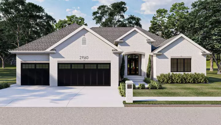 Traditional house plans 52-178 - front exterior, 1,899 sq ft, 2 bed, 2 bath house plans | Monster House Plans