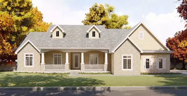 Country house plans 52-193 - front exterior, 2,471 sq ft, 3 bed, 2 bath house plans | Monster House Plans