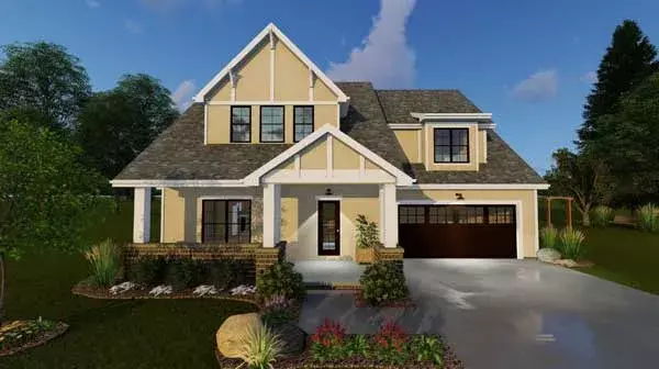 Craftsman house plans 52-214 - front exterior, 1,827 sq ft, 4 bed, 2 bath house plans | Monster House Plans