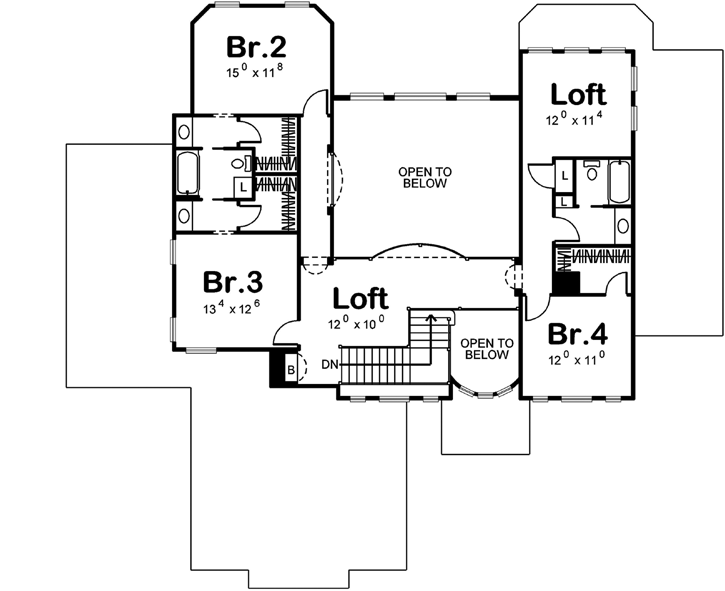 Upper/Second Floor Plan:52-240