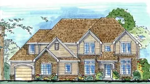 Traditional house plans 52-261 - front exterior, 3,362 sq ft, 5 bed, 3 bath house plans | Monster House Plans