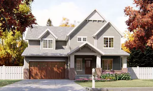 Craftsman house plans 52-270 - front exterior, 2,716 sq ft, 4 bed, 2 bath house plans | Monster House Plans