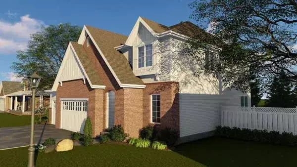 Traditional house plans 52-273 - front exterior, 2,407 sq ft, 4 bed, 3 bath house plans | Monster House Plans