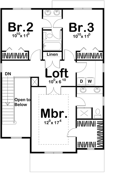 Upper/Second Floor Plan:52-278