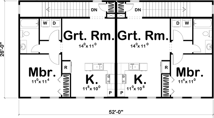 Upper/Second Floor Plan:52-280