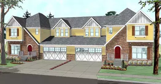 French Country house plans 52-282 - front exterior, 5,798 sq ft, 8 bed, 4 bath house plans | Monster House Plans