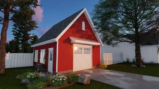Traditional house plans 52-293 - front exterior, 480 sq ft, 0 bed, 0 bath house plans | Monster House Plans