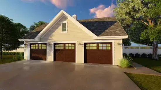 Traditional house plans 52-295 - front exterior, 912 sq ft, 0 bed, 0 bath house plans | Monster House Plans