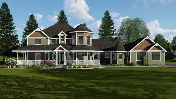 Victorian house plans 52-312 - front exterior, 3,542 sq ft, 4 bed, 4 bath house plans | Monster House Plans