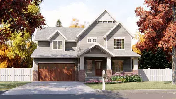 Craftsman house plans 52-333 - front exterior, 2,732 sq ft, 3 bed, 2 bath house plans | Monster House Plans