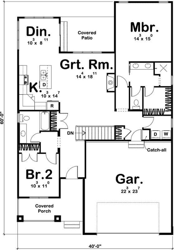 Main Floor Plan: 52-334