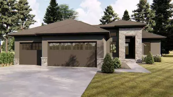 Modern house plans 52-368 - front exterior, 1,734 sq ft, 3 bed, 2 bath house plans | Monster House Plans