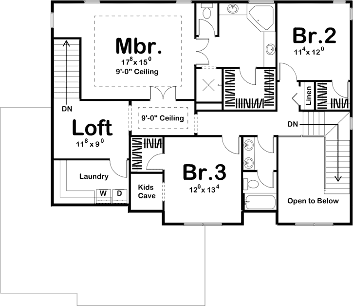 Upper/Second Floor Plan:52-372