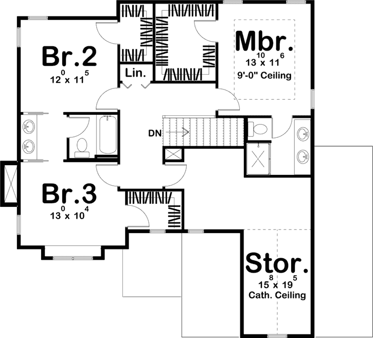 Upper/Second Floor Plan:52-378