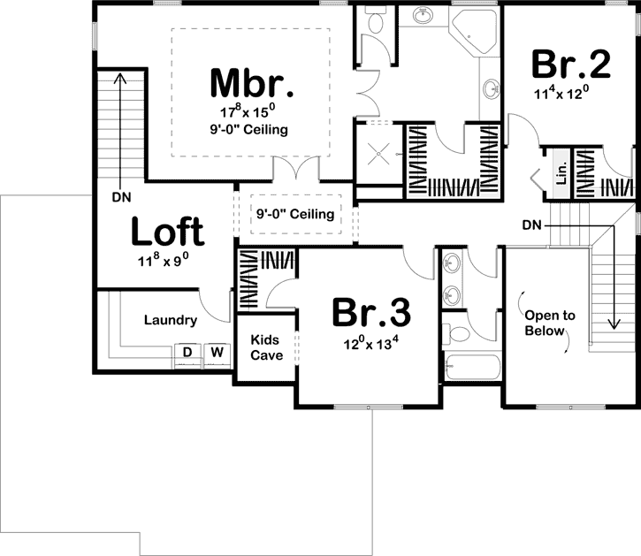 Upper/Second Floor Plan:52-380