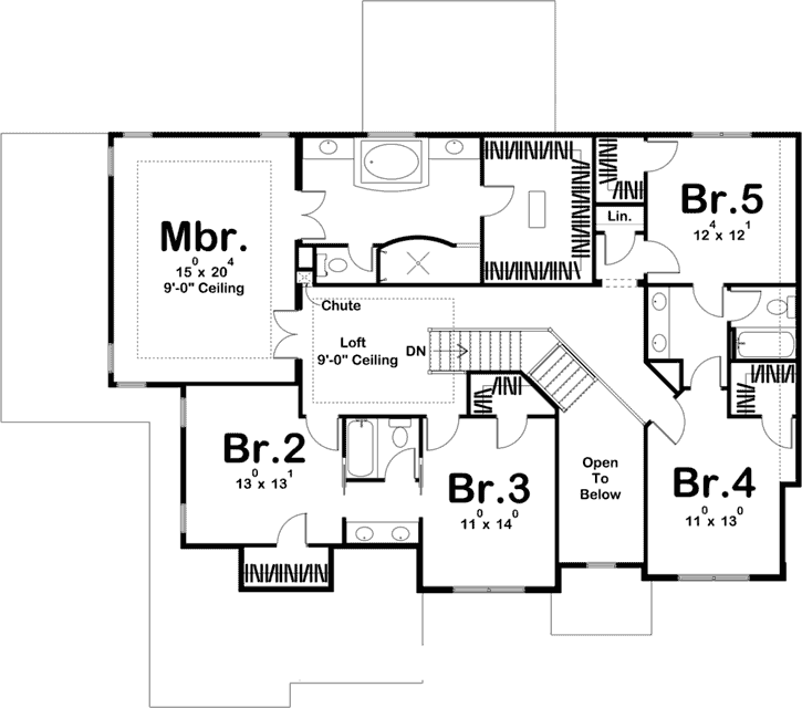 Upper/Second Floor Plan:52-384