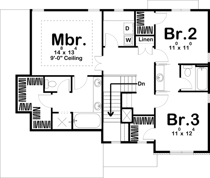 Upper/Second Floor Plan:52-388