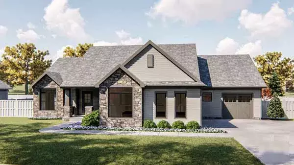 Traditional house plans 52-397 - front exterior, 2,070 sq ft, 3 bed, 2 bath house plans | Monster House Plans