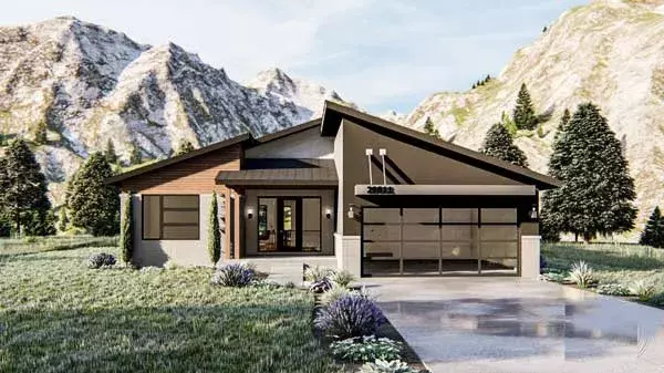 Modern house plans 52-428 - front exterior, 1,986 sq ft, 3 bed, 2 bath house plans | Monster House Plans