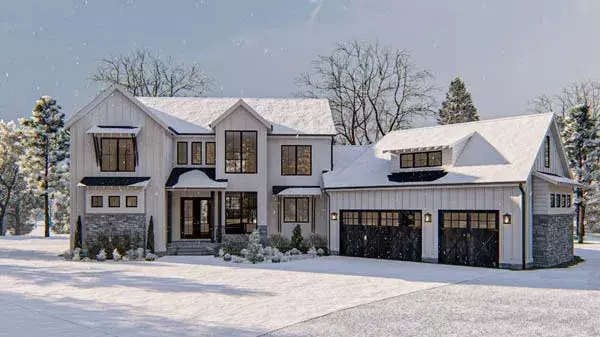 Modern Farmhouse house plans 52-433 - front exterior, 3,292 sq ft, 4 bed, 2 bath house plans | Monster House Plans