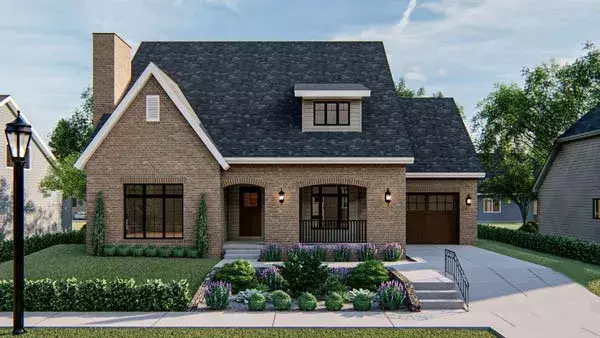 Cottage house plans 52-438 - front exterior, 1,912 sq ft, 3 bed, 2 bath house plans | Monster House Plans