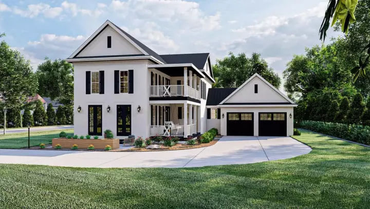 Southern house plans 52-496 - front exterior, 2,832 sq ft, 3 bed, 3 bath house plans | Monster House Plans