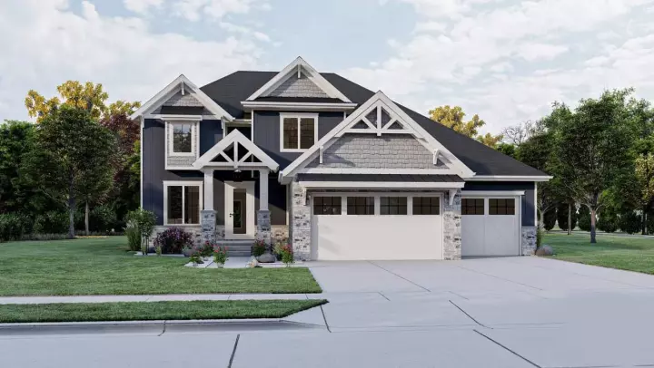 Craftsman house plans 52-501 - front exterior, 2,656 sq ft, 4 bed, 3 bath house plans | Monster House Plans