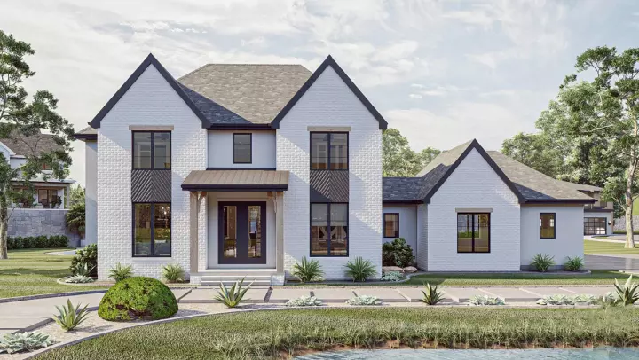 Traditional house plans 52-567 - front exterior, 3,033 sq ft, 4 bed, 3 bath house plans | Monster House Plans