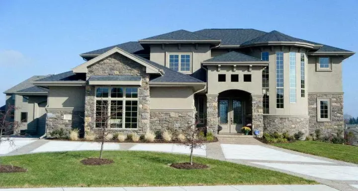 Mediterranean house plans 52-594 - front exterior, 3,500 sq ft, 5 bed, 3 bath house plans | Monster House Plans