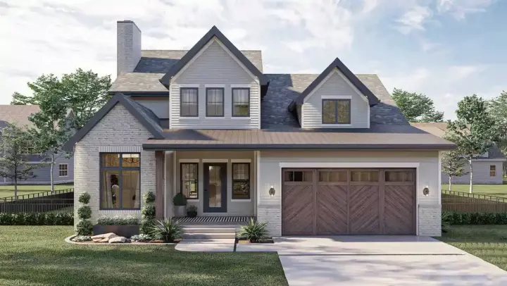 Traditional house plans 52-615 - front exterior, 2,084 sq ft, 4 bed, 3 bath house plans | Monster House Plans