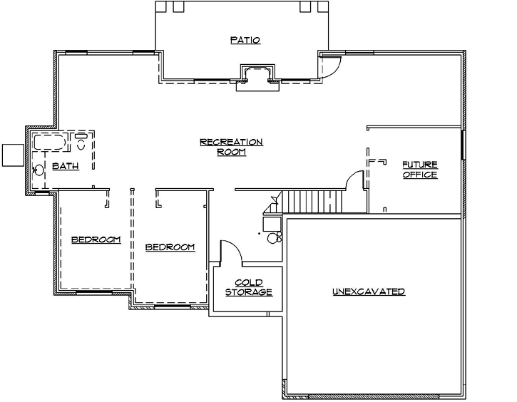 Lower Floor Plan:53-107