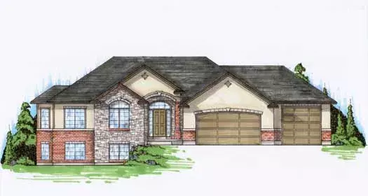 European house plans 53-118 - front exterior, 1,837 sq ft, 3 bed, 2 bath house plans | Monster House Plans