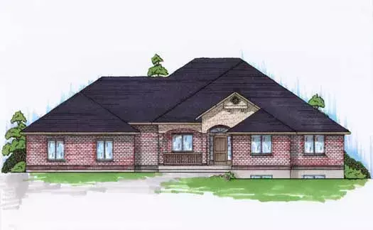 Traditional house plans 53-126 - front exterior, 2,060 sq ft, 3 bed, 3 bath house plans | Monster House Plans