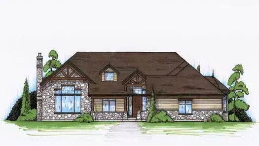 Traditional house plans 53-138 - front exterior, 2,220 sq ft, 2 bed, 2 bath house plans | Monster House Plans